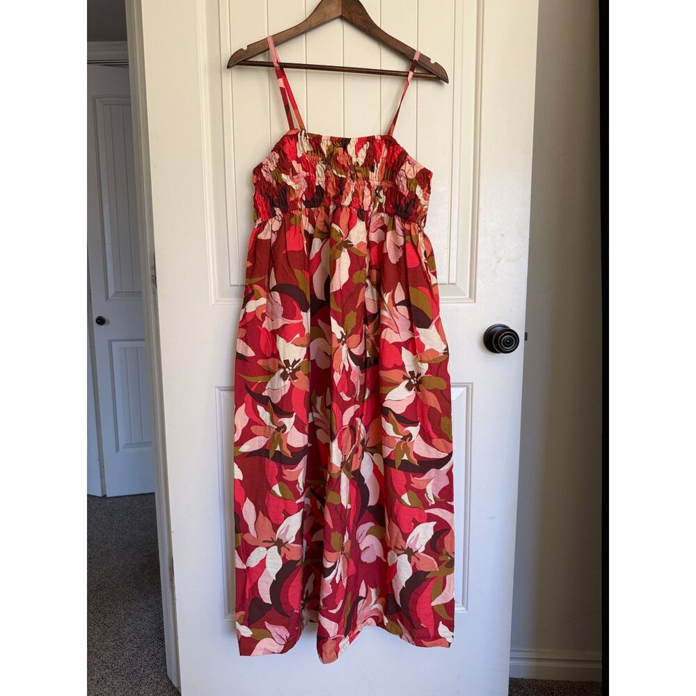 A New Day Women's Smocked Floral Maxi Dress, Size Medium